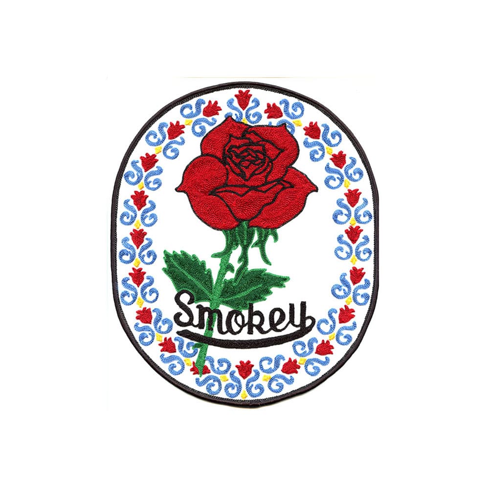 multi-color single patch example, rose, boarder, 