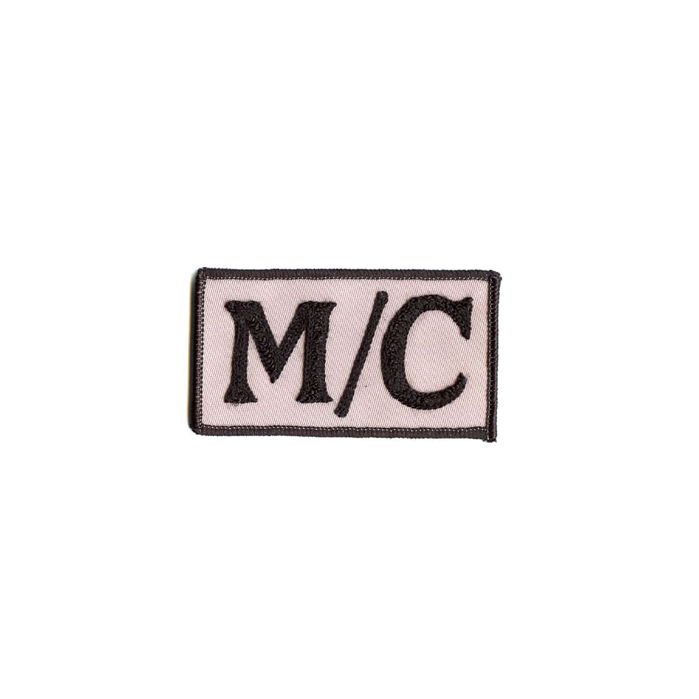 single black and white MC patch example
